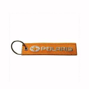 Polaris Orange-White Key Chain Fob Embroidered - NEW